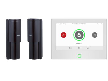 Security Alarm System Kit - Outdoor IR Quad Beam 50m  
1X security panel 7-inch touch display Auto Dial GSM + WiFi
2X Infrared Quad Beam Detector, 50m Range, Single Channel, 12-30V DC, IP55 
Built-in Siren & Buzzer - powerful 5000mAh battery
UK App for iOS and Android