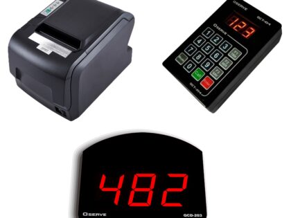 Standalone Queue Management system Kit  

1X Client Display 3 Digits with Power Adapter
1X Calling Unit
Alert by Ding-Dong.
Calling customers in sequential number.